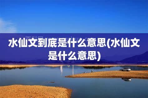 水仙文 意思|水仙文